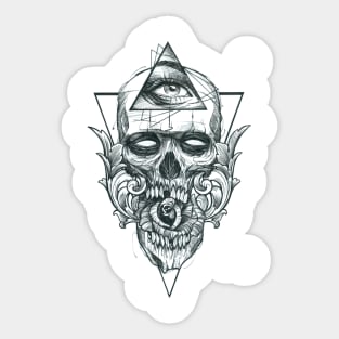 All Seeing Skull Sticker